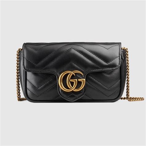 gucci gg marmont matelasse super mini black|gucci marmont mini bag price.